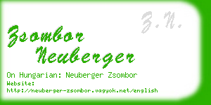 zsombor neuberger business card